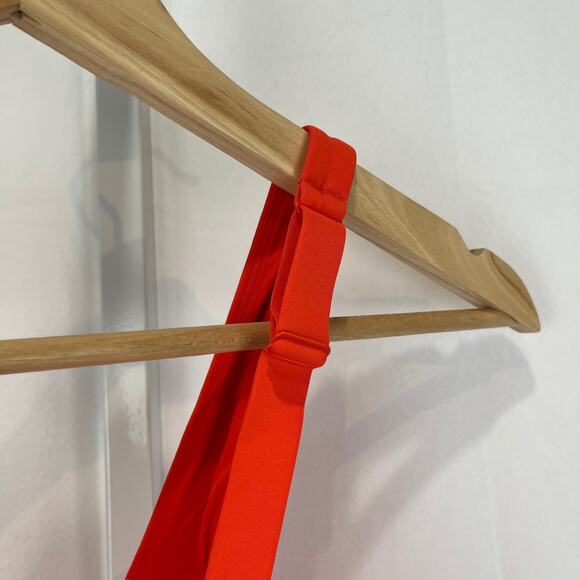 NWT ATHLETA  Size S Crossed Tankini Swim Top Vermillion Orange Red - Picture 7 of 9